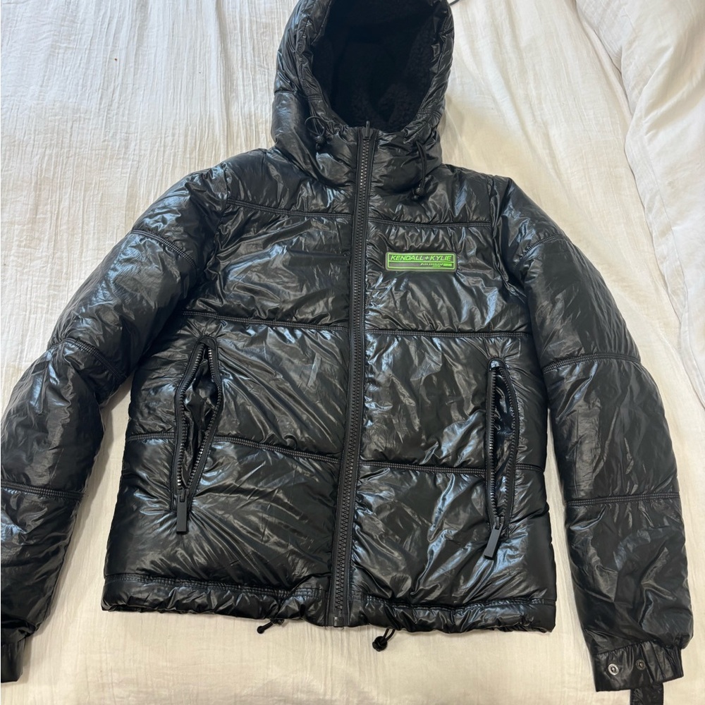 Black Puffer Jacket with Hood